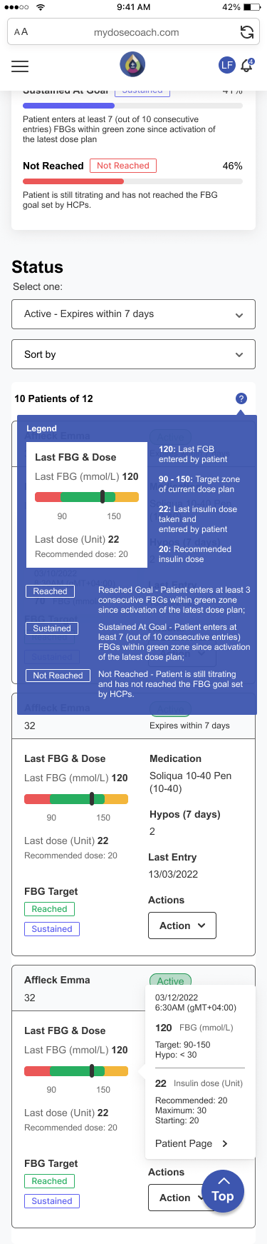 Mobile design - Patient Details